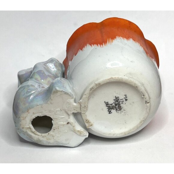 Vintage Ceramic Elephant Planter Lucky Trunk Up Made in Japan - Picture 6 of 8